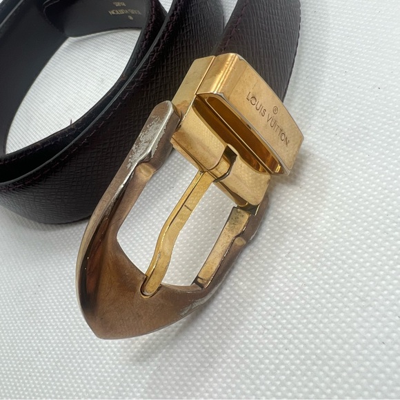 Authentic Men’s Louis Vuitton Taiga Ceinture Leather Belt 110cm fits 34-38 - Picture 10 of 11